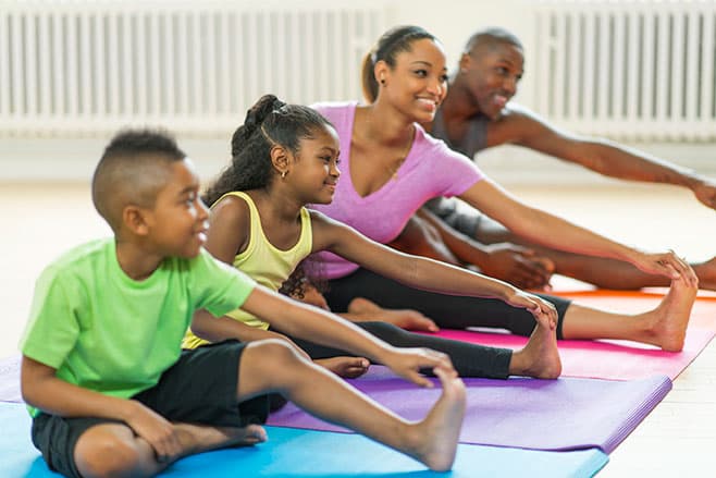 Kids and family yoga class